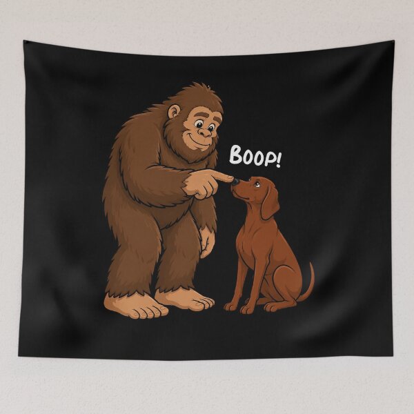 Item preview, Bigfoot and Redbone Coonhound Boop Fun Design Sasquatch designed and sold by rafaeltto.