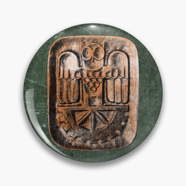 Item preview, Stylized Owl Relief Bronze Door Plate Design Rusty designed and sold by Ghoul Enterprises.