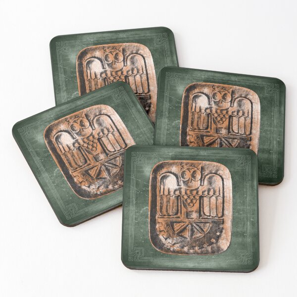 Item preview, Stylized Owl Relief Bronze Door Plate Design Rusty designed and sold by Ghoul Enterprises.