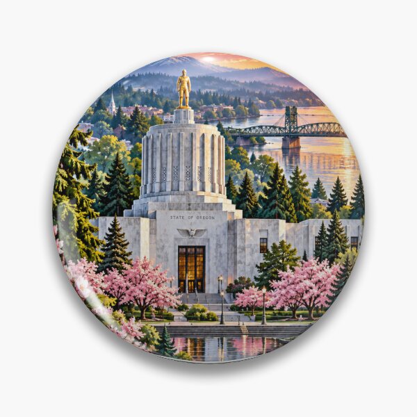 Item preview, Salem Oregon Capitol Sticker designed and sold by StickerValleyCo.