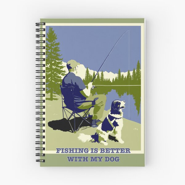 Item preview, Fishing Is Better With My Dog – Vintage Outdoor Fishing Design designed and sold by casualnature.