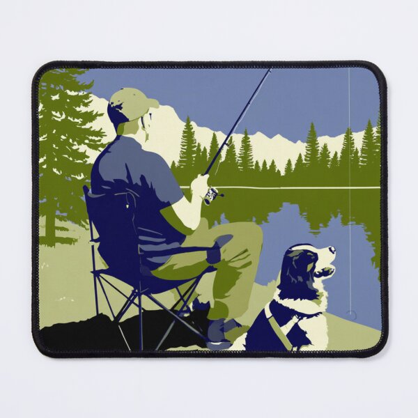 Item preview, Fishing Is Better With My Dog – Vintage Outdoor Fishing Design designed and sold by casualnature.