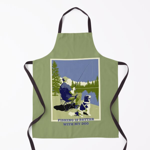 Item preview, Fishing Is Better With My Dog – Vintage Outdoor Fishing Design designed and sold by casualnature.