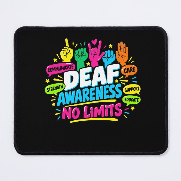 Item preview, Deaf Awareness No Limits Communicate Strength Support Educate Care ASL Hands Apparel designed and sold by slmfams.