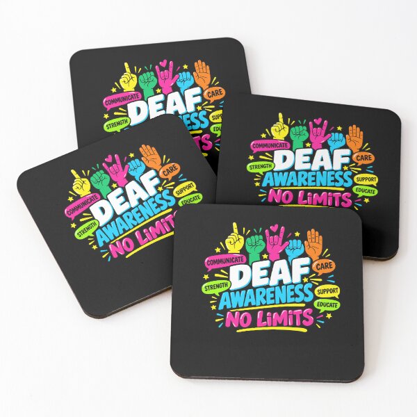 Item preview, Deaf Awareness No Limits Communicate Strength Support Educate Care ASL Hands Apparel designed and sold by slmfams.