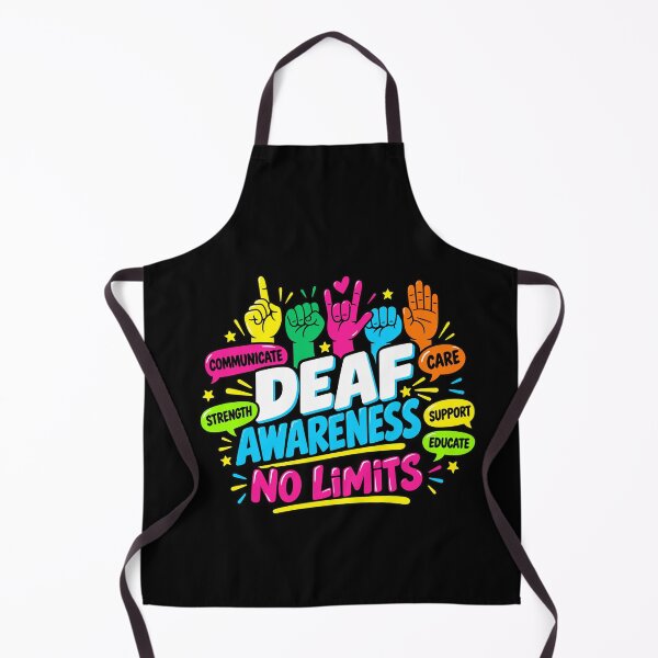 Item preview, Deaf Awareness No Limits Communicate Strength Support Educate Care ASL Hands Apparel designed and sold by slmfams.
