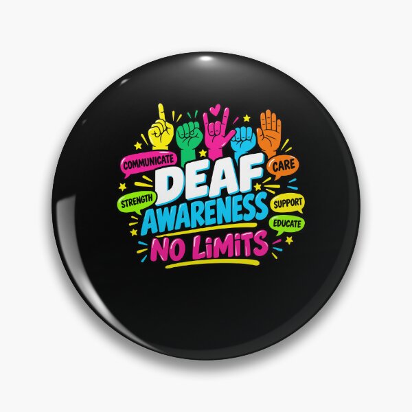Item preview, Deaf Awareness No Limits Communicate Strength Support Educate Care ASL Hands Apparel designed and sold by slmfams.