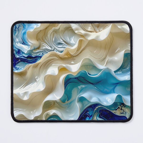 Item preview, Duality of Ivory Ceramic and Cobalt Waves designed and sold by Vicky Brago-Mitchell®.