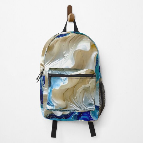 Item preview, Duality of Ivory Ceramic and Cobalt Waves designed and sold by Vicky Brago-Mitchell®.