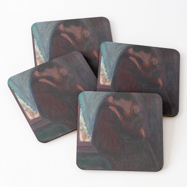 Item preview, Edvard Munch's The Kiss – Romantic poster and expressionist love designed and sold by Shoupay.
