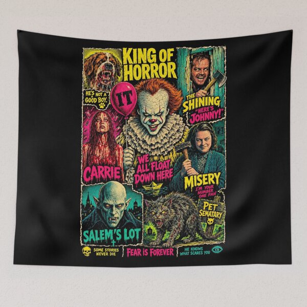 Item preview, Stephen King - Retro Horror Collage 2 designed and sold by Le-Freak.