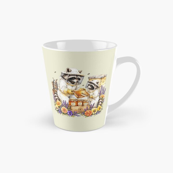 Item preview, Beekeeper Raccoons Harvesting Sweet Honey in Spring designed and sold by the artedivino.