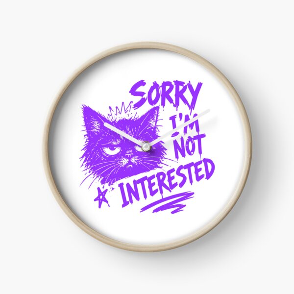 Item preview, Funnyfunny cat shirt Grumpy Purple Cat Sorry I'm Not Interested T-Shirt designed and sold by awesome-loob.