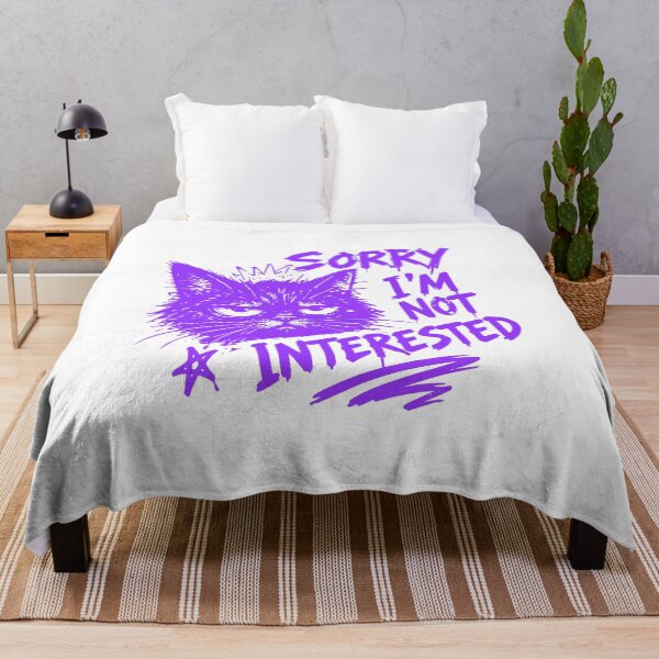 Item preview, Funnyfunny cat shirt Grumpy Purple Cat Sorry I'm Not Interested T-Shirt designed and sold by awesome-loob.