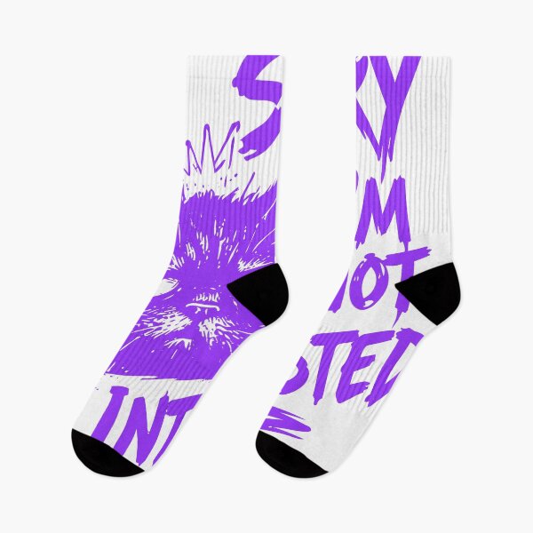 Item preview, Funnyfunny cat shirt Grumpy Purple Cat Sorry I'm Not Interested T-Shirt designed and sold by awesome-loob.