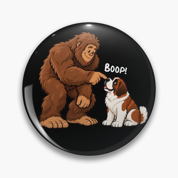 Item preview, Bigfoot and Saint Bernard Boop Fun Design Sasquatch designed and sold by rafaeltto.