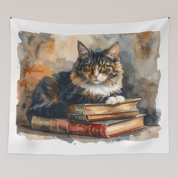 Item preview, Copy of Cat Sleeping on Books  designed and sold by BetweenForms.
