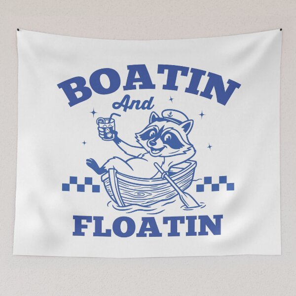 Item preview, Boatin And Floatin Funny Boating Raccoon designed and sold by MO DESIGNS.