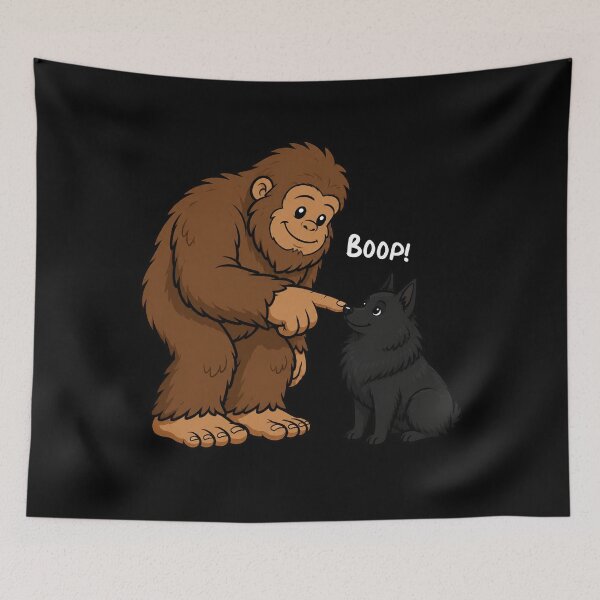 Item preview, Bigfoot and Schipperke Boop Fun Design Sasquatch designed and sold by rafaeltto.
