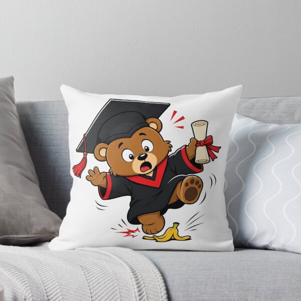 Item preview, Funny Graduation Bear – Cute Graduate Slipping on Banana Peel designed and sold by Nubian Style.