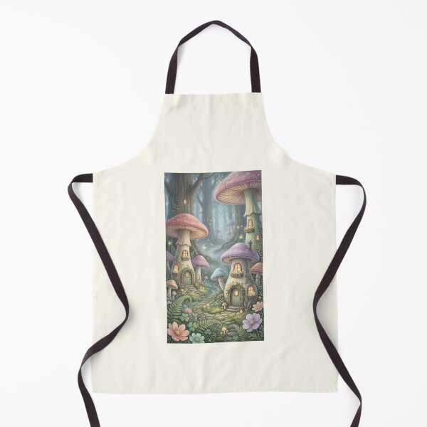 Item preview, Pastel Mushroom Village Fantasy Forest Illustration designed and sold by Itsheartshop.