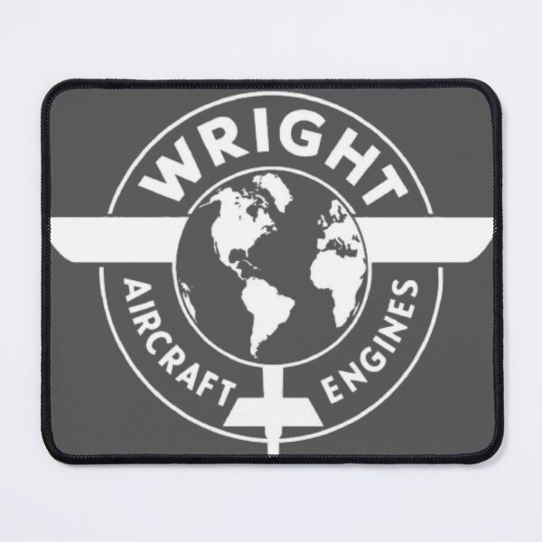 Aperçu de l'œuvre Moteurs d'avions Wright, logo vintage, entreprise aéronautique, aérospatiale créée et vendue par PilotandPlane.