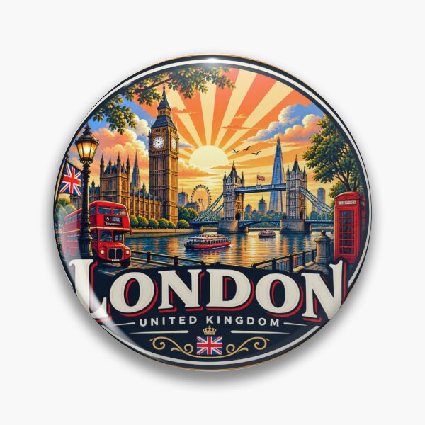 Item preview, London England Vintage Travel Poster designed and sold by timiparkerart.