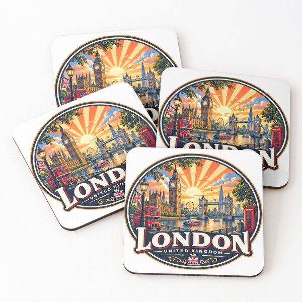 Item preview, London England Vintage Travel Poster designed and sold by timiparkerart.