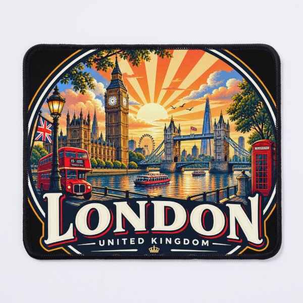 Item preview, London England Vintage Travel Poster designed and sold by timiparkerart.
