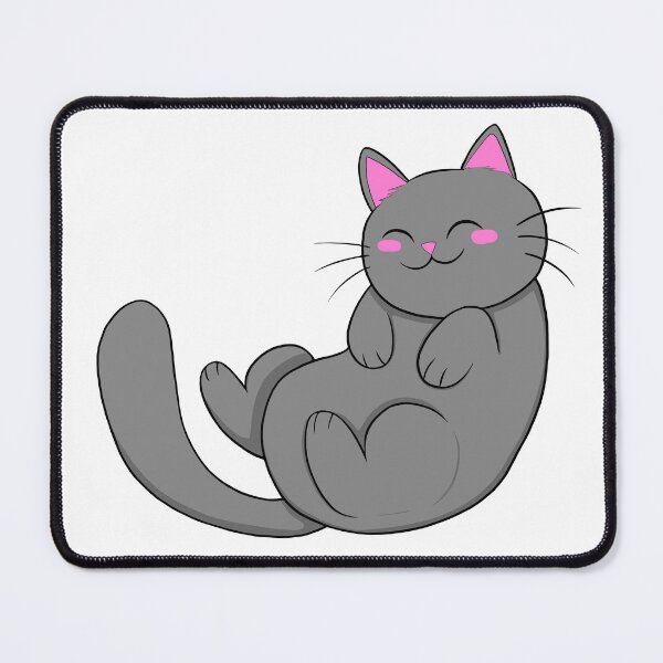 Item preview, Cute Gray Cat with Pink Ears - Kawaii Cat Lover Design designed and sold by kreature56.