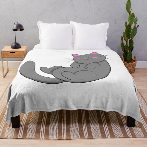 Item preview, Cute Gray Cat with Pink Ears - Kawaii Cat Lover Design designed and sold by kreature56.