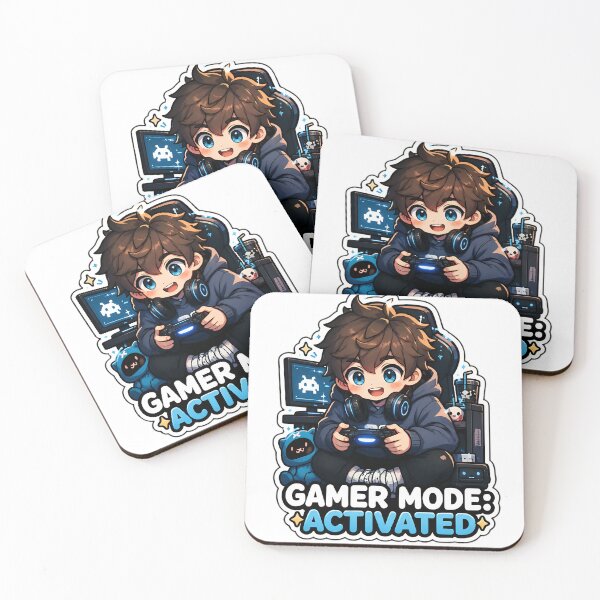 Item preview, Gamer Mode Activated - Cute Chibi Anime Boy designed and sold by CozyMugArt.