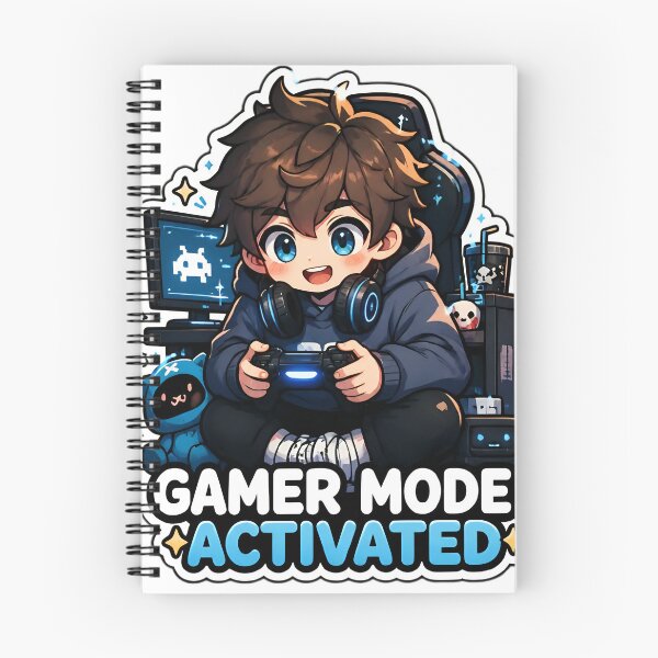 Item preview, Gamer Mode Activated - Cute Chibi Anime Boy designed and sold by CozyMugArt.