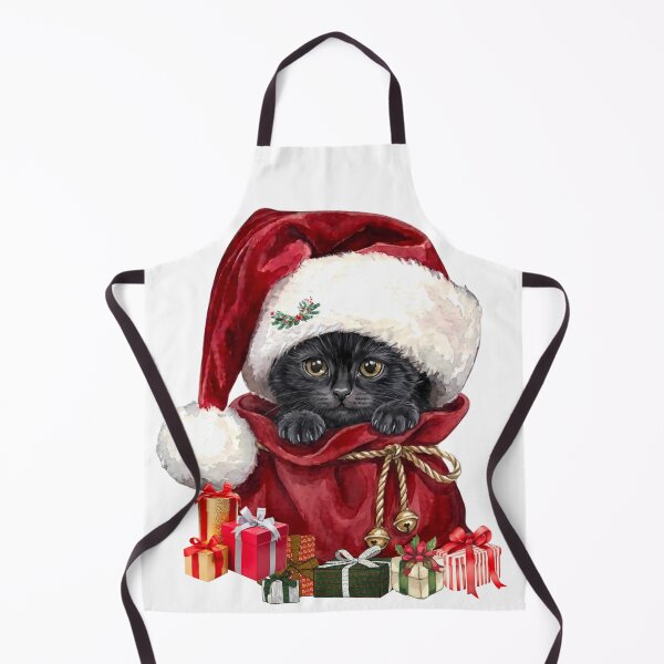 Item preview, Adorable Black Kitten in Santa Sack with Presents  designed and sold by VibranPalette.