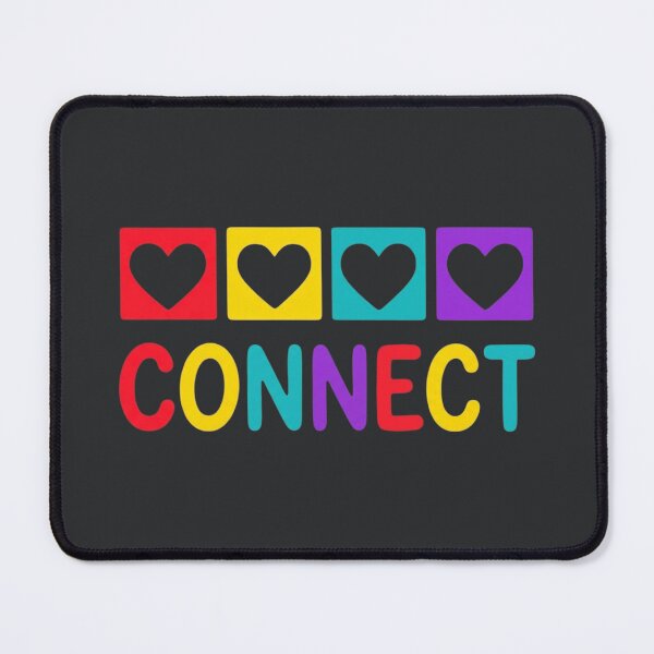 Item preview, Colorful Connect Typography With Rainbow Hearts Unity Art designed and sold by ANJ Creative Designs.