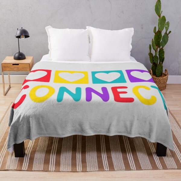 Item preview, Colorful Connect Typography With Rainbow Hearts Unity Art designed and sold by ANJ Creative Designs.