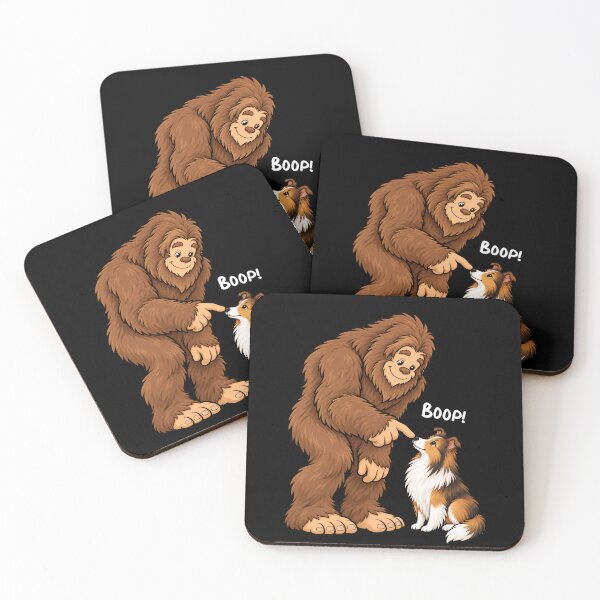 Item preview, Bigfoot and Shetland Sheepdog Boop Fun Design Sasquatch designed and sold by rafaeltto.