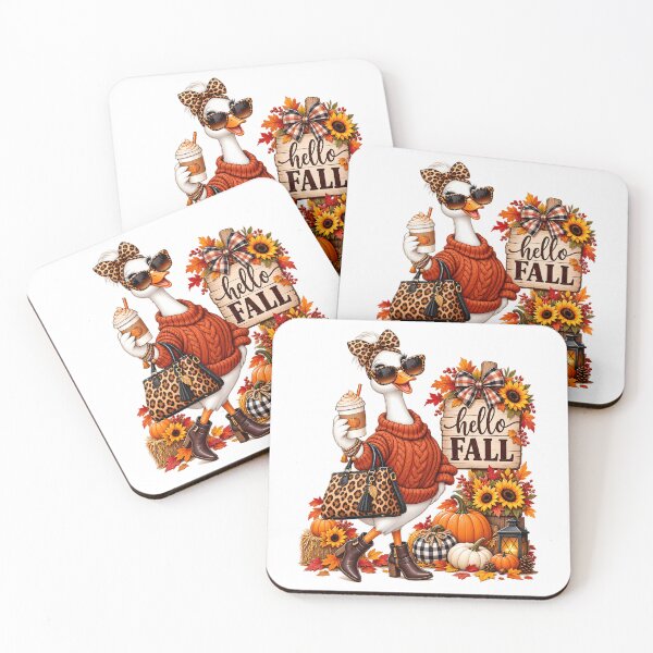 Item preview, Hello Fall Goose Leopard Print Fashion Autumn Pumpkin Sunflower Cozy Fall designed and sold by Rtcraftani.