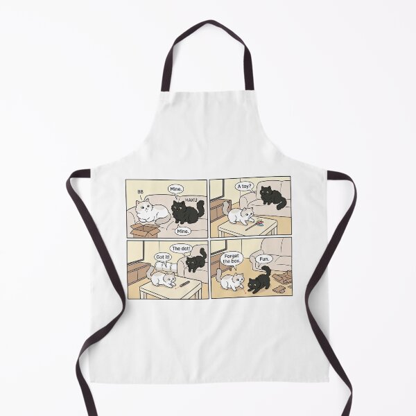 Item preview, Funny Black Cat and White Cat Comic - Forget The Box Laser Pointer Story designed and sold by PetalsPaws.