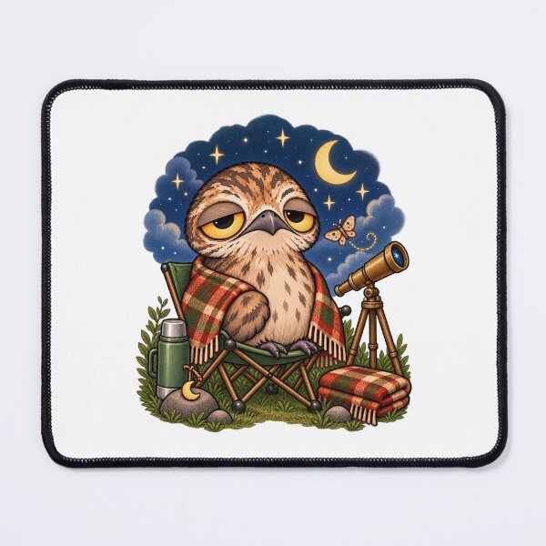 Item preview, Potoo Bird Stargazing Under the Moon | Cozy Night Owl Astronomy Gift designed and sold by MrDev.