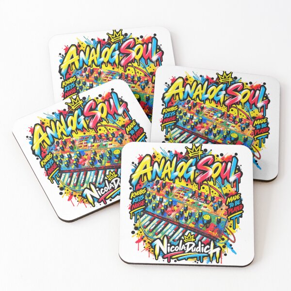 Item preview, Analog Soul – Colorful Vintage Synthesizer Art designed and sold by NicolaDudich.