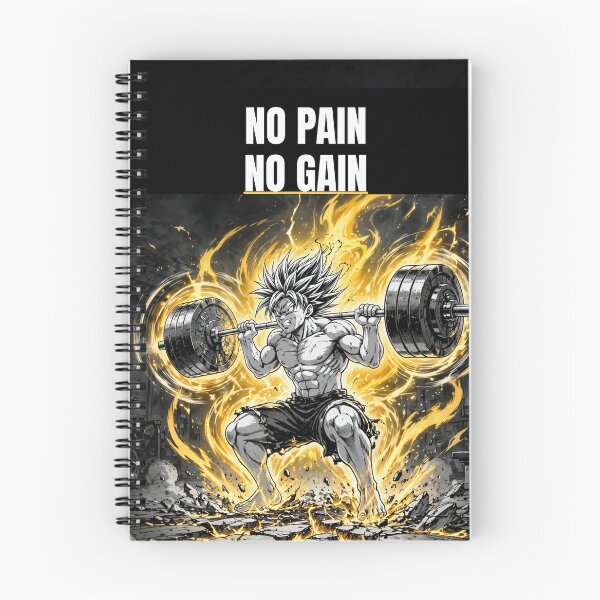 Item preview, No Pain No Gain: Black and White Anime Squat Art designed and sold by Tonioverse.