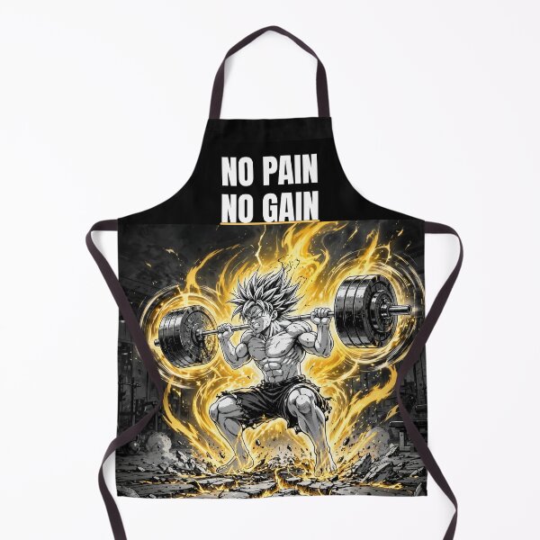 Item preview, No Pain No Gain: Black and White Anime Squat Art designed and sold by Tonioverse.