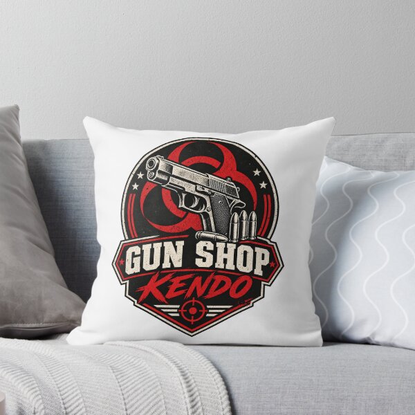 Item preview, Gun Shop Kendo Martial Arts Design with Katana Sword and Fire Elements designed and sold by X7Shop.
