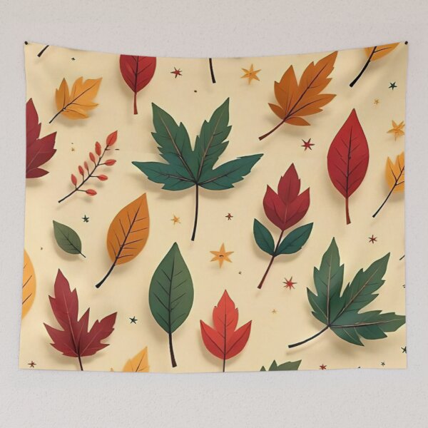 Item preview, Colorful Autumn Leaves Seamless Pattern designed and sold by LYAN-STORE.