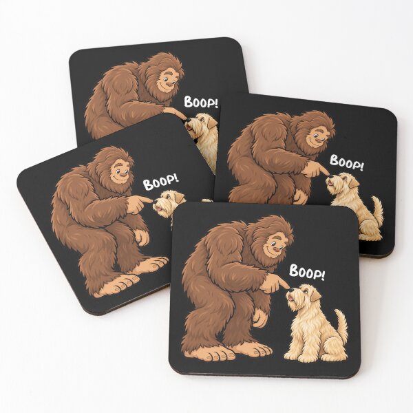 Item preview, Bigfoot and Soft Coated Wheaten Terrier Boop Fun Design Sasquatch designed and sold by rafaeltto.