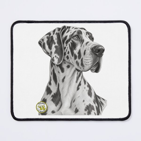 Item preview, Harlequin Great Dane charcoal style designed and sold by Peludos, Si gracias.