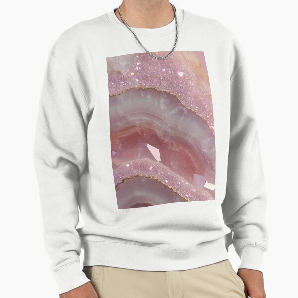 Item preview, Pink Quartz Crystal Geode Texture with Gold Veins designed and sold by LYAN-STORE.