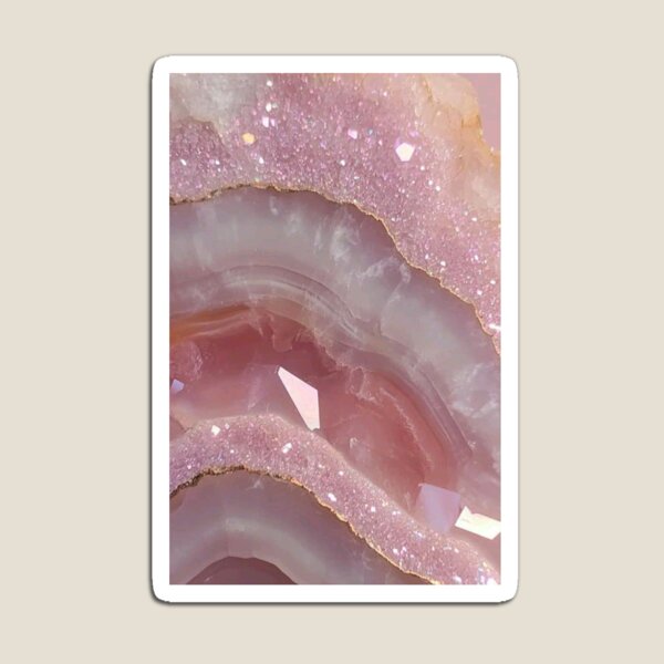 Item preview, Pink Quartz Crystal Geode Texture with Gold Veins designed and sold by LYAN-STORE.