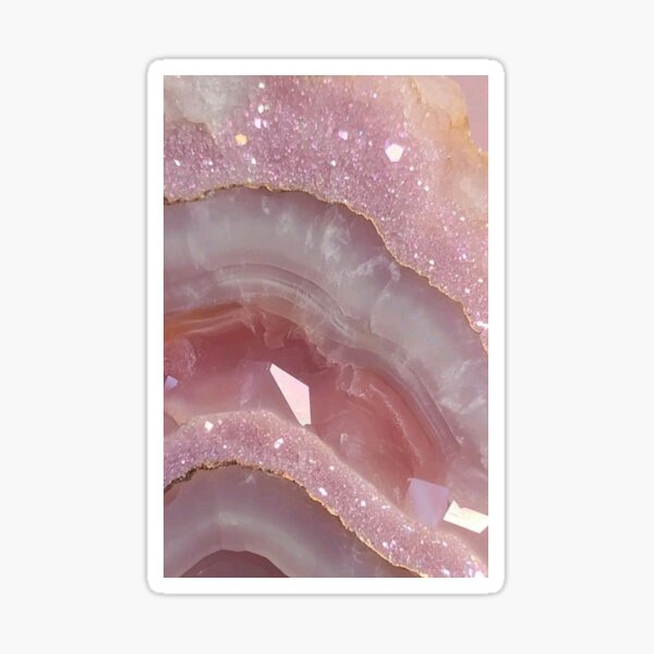 Item preview, Pink Quartz Crystal Geode Texture with Gold Veins designed and sold by LYAN-STORE.